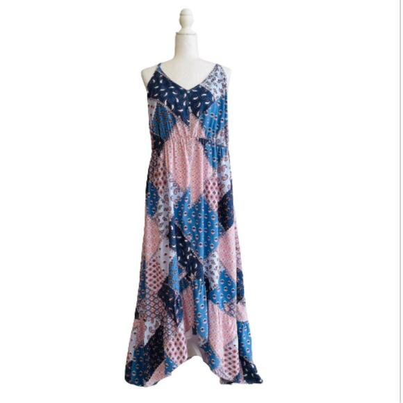 Isabel Maternity Dress by Ingred & Isabel Paisley Patchwork Midi Maxi XXL NEW - Picture 12 of 12